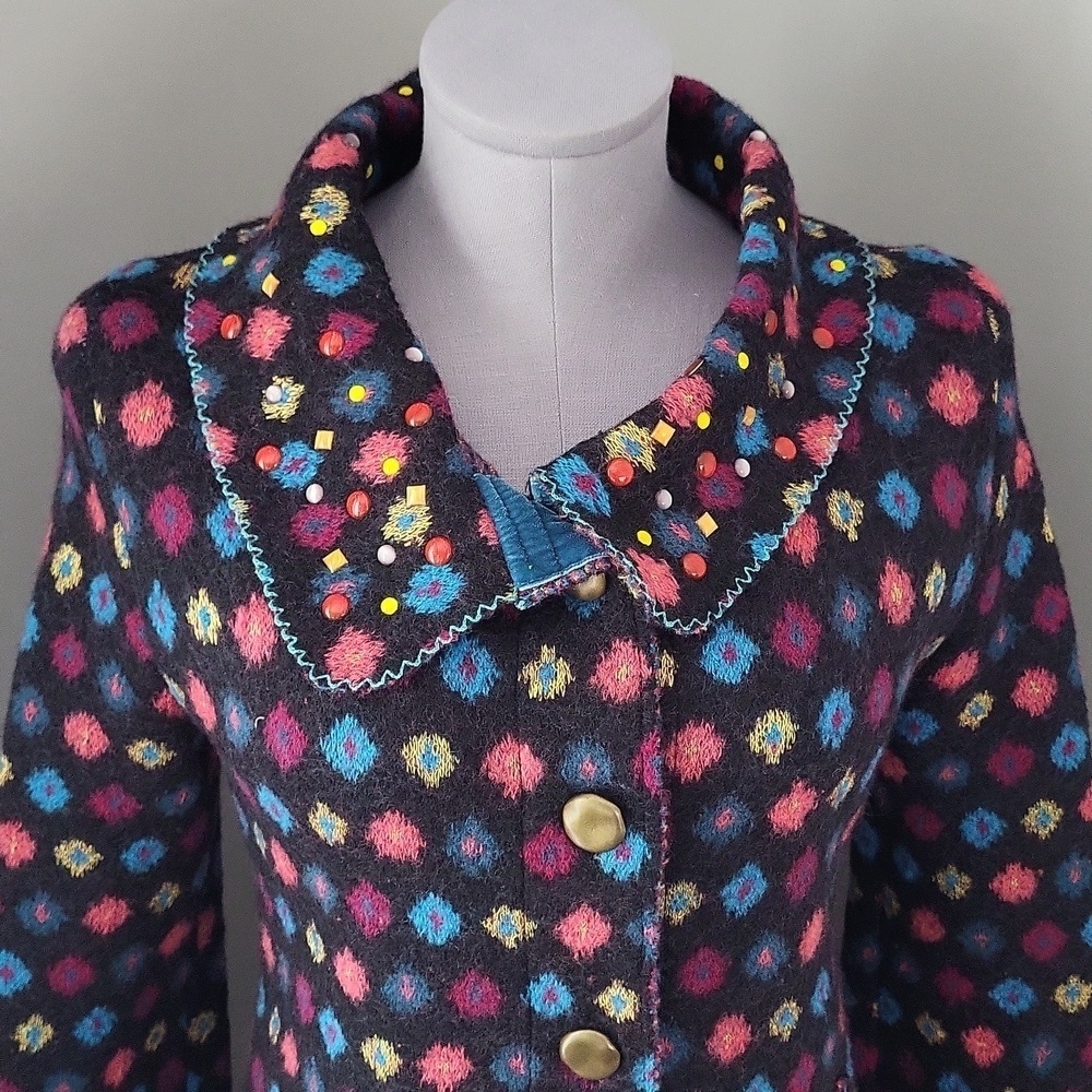 Louise Della Wool Coat Made In France Boho Statement Coat